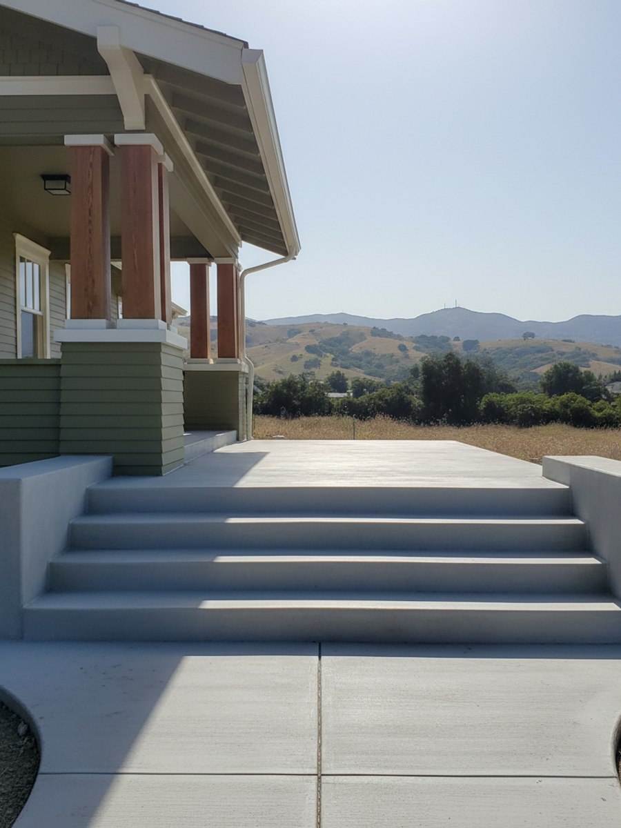 Stamped & Colored Concrete Overlays completed by Valley Concrete Co in Orange, CA