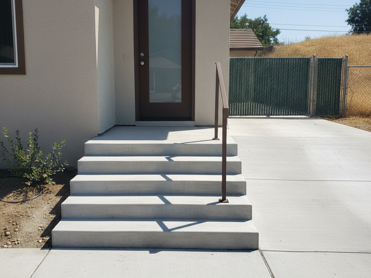 Stamped & Colored Concrete Overlays completed by Valley Concrete Co in Garden Grove, CA