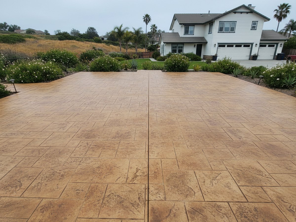 Valley Concrete Co crew at work on a home in Santa Ana, CA